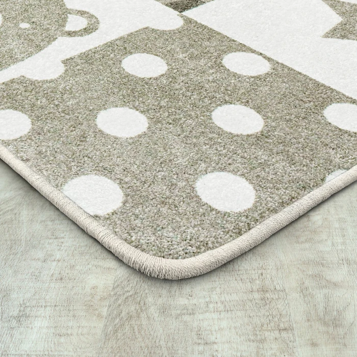 Joy Carpets Claremont Kids Linen Patchwork Boy 5ft.4in. x 7ft.8in. Rect. Rug