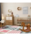 Joy Carpets Claremont Kids Blush Patchwork Girl 5ft.4in. x 7ft.8in. Rect. Rug