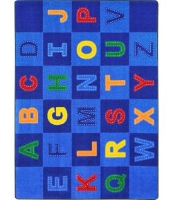 Joy Carpets Kid Essentials Multi Patchwork Letters 7ft.8in. x 10ft.9in. Rect. Rug