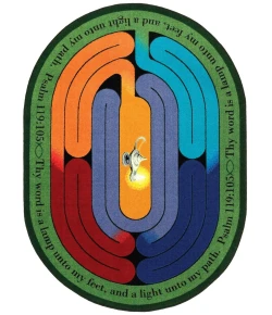 Joy Carpets Kid Essentials Multi Pathway of Light 7ft.8in. x 10ft.9in. Oval Rug