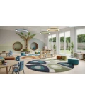 Joy Carpets Kid Essentials Multi Peaceful Meadow 7ft. 7in. Round Rug