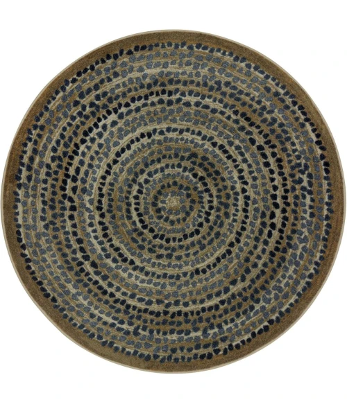 Joy Carpets Kid Essentials Slate Peaceful Pebbles 5ft.4in. Round Rug