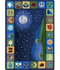 Joy Carpets Kid Essentials Multi Peaceful Planet 5ft. 4in. x 7ft. 8in. Rect. Rug