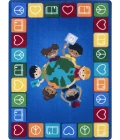 Joy Carpets Kid Essentials Multi Peaceful Readers 5ft.4in. x 7ft.8in. Rect. Rug