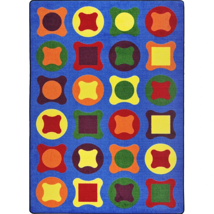Joy Carpets Kid Essentials Multi Perfect Fit 5ft.4in. x 7ft.8in. Rect. Rug