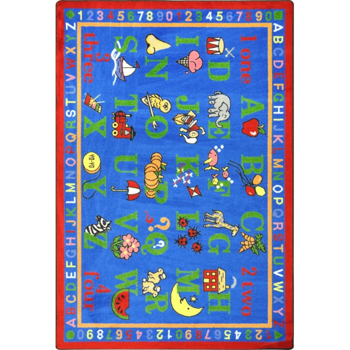 Joy Carpets Kid Essentials Multi Phonics Fun 7ft.8in. x 10ft.9in. Rect. Rug