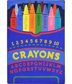 Joy Carpets Kid Essentials Multi Pick a Color 7ft.8in. x 10ft.9in. Rect. Rug