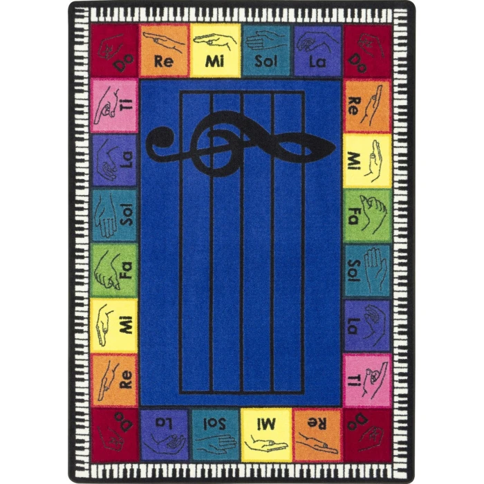 Joy Carpets Kid Essentials Multi Pitch Perfect 7ft. 8in. x 10ft. 9in. Rect. Rug