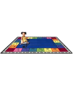 Joy Carpets Kid Essentials Multi Pitch Perfect 5ft. 4in. x 7ft. 8in. Rect. Rug