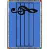 Joy Carpets Kid Essentials Blue Play Along 10ft.9in. x 13ft.2in. Rect. Rug