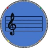 Joy Carpets Kid Essentials Blue Play Along 13ft.2in. Round Rug