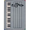 Joy Carpets Kid Essentials Gray w/ keys Play Along 10ft.9in. x 13ft.2in. Rect. Rug