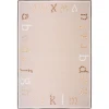Joy Carpets Kid Essentials Beige Polka Dot ABC 5ft.4in. x 7ft.8in. Rect. Rug