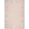 Joy Carpets Kid Essentials Multi Polka Dot ABC 5ft.4in. x 7ft.8in. Rect. Rug