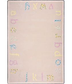 Joy Carpets Kid Essentials Multi Polka Dot ABC 5ft.4in. x 7ft.8in. Rect. Rug