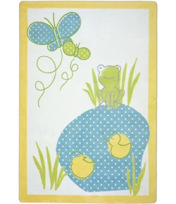 Joy Carpets Kid Essentials Multi Polka Dot Pool 5ft.4in. x 7ft.8in. Rect. Rug