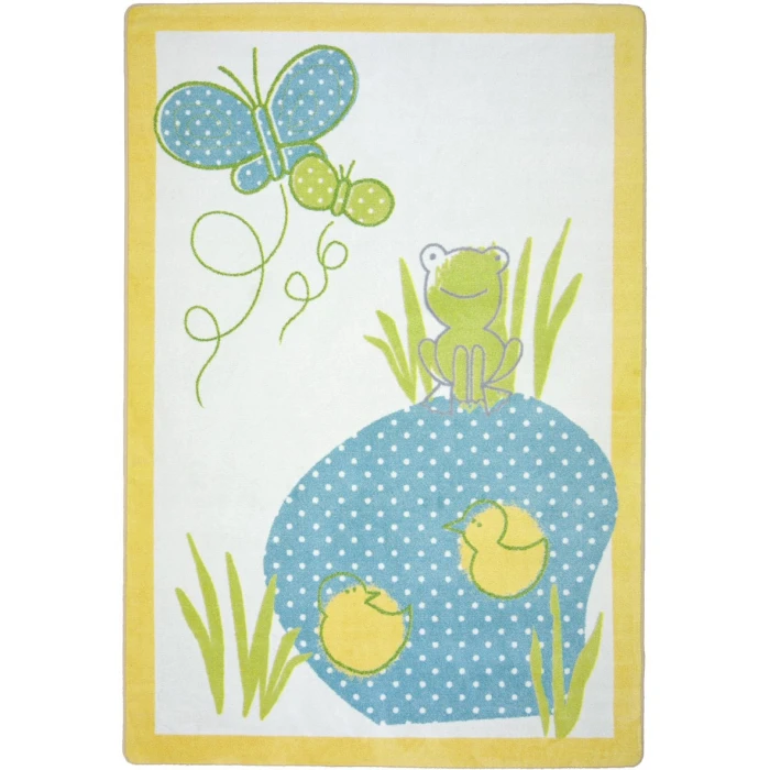 Joy Carpets Kid Essentials Multi Polka Dot Pool 3ft.10in. x 5ft.4in. Rect. Rug