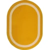 Joy Carpets Kid Essentials Goldenrod Portrait 7ft.8in. x 10ft.9in. Oval Rug