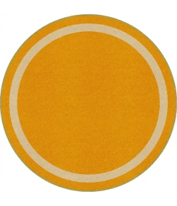 Joy Carpets Kid Essentials Goldenrod Portrait 5ft.4in. Round Rug