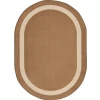 Joy Carpets Kid Essentials Mocha Portrait 5ft.4in. x 7ft.8in. Oval Rug