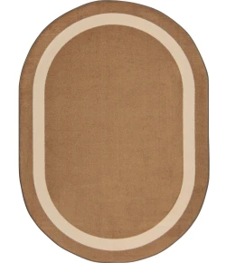 Joy Carpets Kid Essentials Mocha Portrait 10ft.9in. x 13ft.2in. Oval Rug