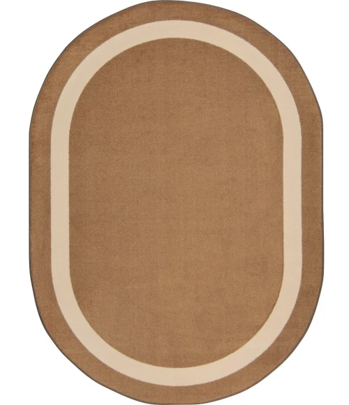 Joy Carpets Kid Essentials Mocha Portrait 10ft.9in. x 13ft.2in. Oval Rug