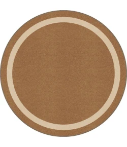 Joy Carpets Kid Essentials Mocha Portrait 5ft.4in. Round Rug