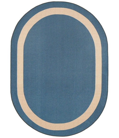 Joy Carpets Kid Essentials Seaside Portrait 5ft.4in. x 7ft.8in. Oval Rug