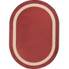 Joy Carpets Kid Essentials Wine Portrait 5ft.4in. x 7ft.8in. Oval Rug