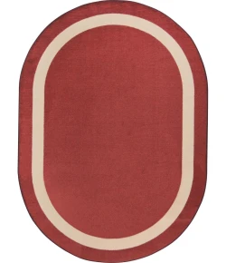 Joy Carpets Kid Essentials Wine Portrait 10ft.9in. x 13ft.2in. Oval Rug