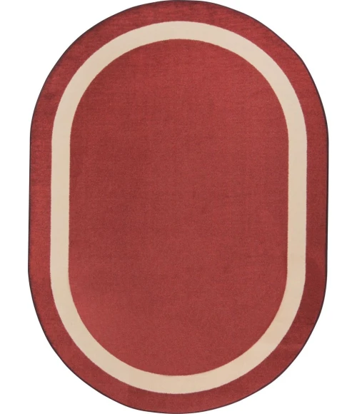 Joy Carpets Kid Essentials Wine Portrait 10ft.9in. x 13ft.2in. Oval Rug