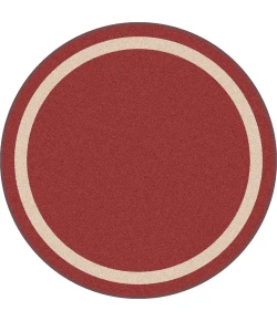 Joy Carpets Kid Essentials Wine Portrait 5ft.4in. Round Rug