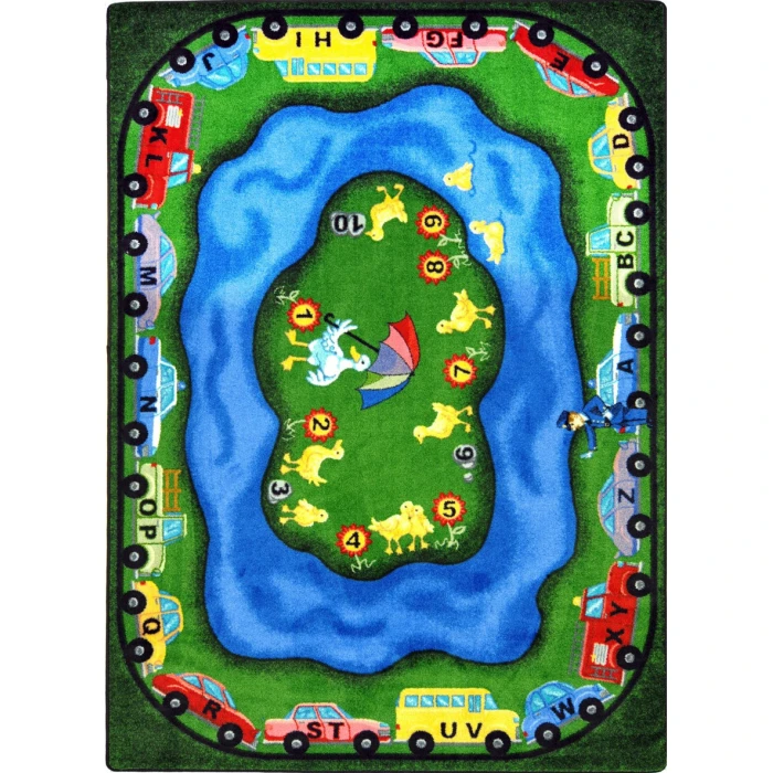 Joy Carpets Kid Essentials Multi Puddleducks 10ft.9in. x 13ft.2in. Rect. Rug