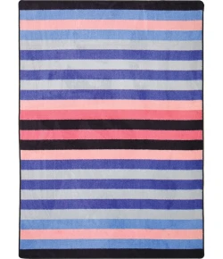 Joy Carpets Summer Solstice Multi Purple Lei 5ft.4in. x 7ft.8in. Rect. Rug