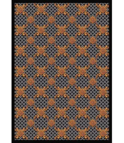 Joy Carpets Any Day Matinee Black Queen Anne 5ft.4in. x 7ft.8in. Rect. Rug