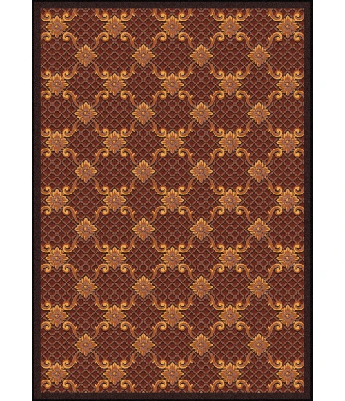 Joy Carpets Any Day Matinee Burgundy Queen Anne 5ft.4in. x 7ft.8in. Rect. Rug