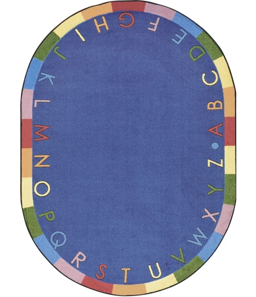 Joy Carpets Kid Essentials Pastel Rainbow Alphabet 7ft.7in. Round Rug