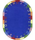 Joy Carpets Kid Essentials Primary Rainbow Alphabet 7ft.7in. Round Rug