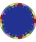 Joy Carpets Kid Essentials Primary Rainbow Alphabet 7ft.7in. Round Rug