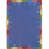 Joy Carpets Kid Essentials Pastel Rainbow Alphabet 7ft.7in. Round Rug