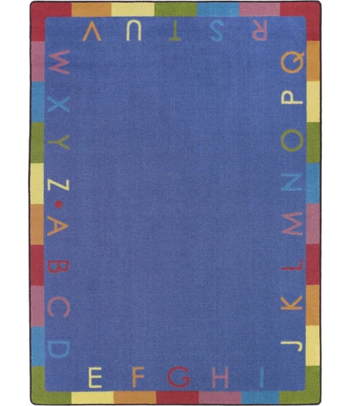 Joy Carpets Kid Essentials Pastel Rainbow Alphabet 7ft.7in. Round Rug