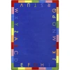 Joy Carpets Kid Essentials Primary Rainbow Alphabet 7ft.7in. Round Rug