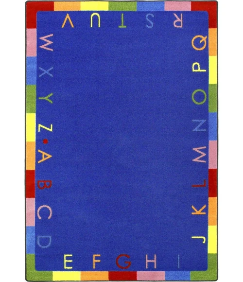 Joy Carpets Kid Essentials Primary Rainbow Alphabet 7ft.7in. Round Rug