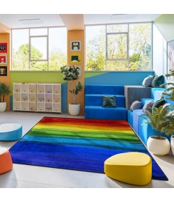 Joy Carpets Kid Essentials Rainbow Rainbow Magic 7ft.8in. x 10ft.9in. Rect. Rug