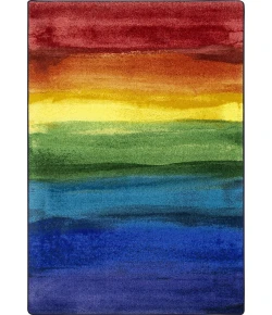 Joy Carpets Kid Essentials Rainbow Rainbow Magic 7ft.8in. x 10ft.9in. Rect. Rug