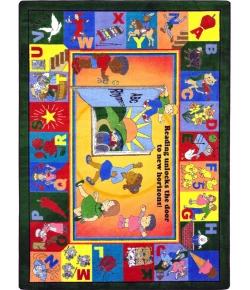 Joy Carpets Kid Essentials Multi Read & Rhyme 10ft.9in. x 13ft.2in. Rect. Rug