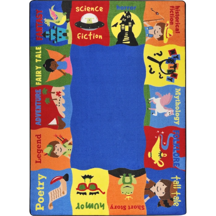 Joy Carpets Kid Essentials Multi Read Me A Story 5ft.4in. x 7ft.8in. Rect. Rug
