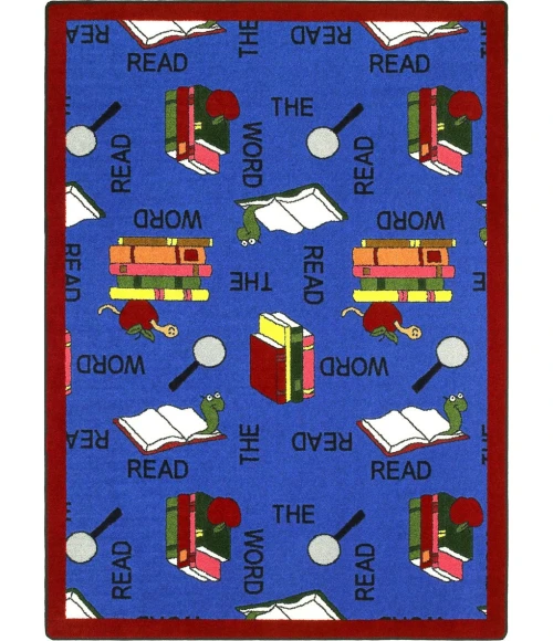 Joy Carpets Kid Essentials Multi Read the Word 5ft.4in. x 7ft.8in. Rect. Rug