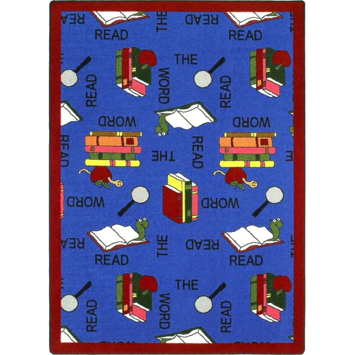 Joy Carpets Kid Essentials Multi Read the Word 5ft.4in. x 7ft.8in. Rect. Rug