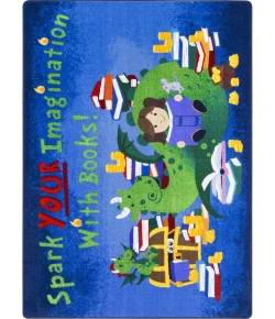Joy Carpets Kid Essentials Multi Reading Cave 5ft.4in. x 7ft.8in. Rect. Rug